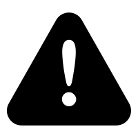 Exclamation point inside triangle